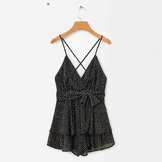 Summer Sexy Spagetti Strap Romper - TeresaCollections