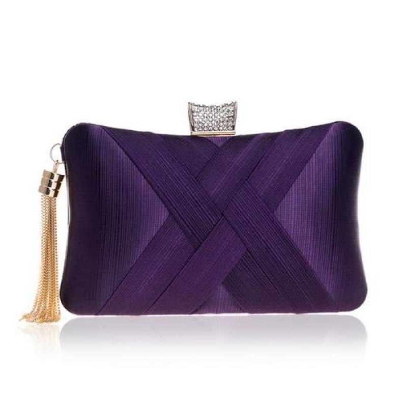 Tassel Day Clutch Bag - Ym1185Purple - Clutch