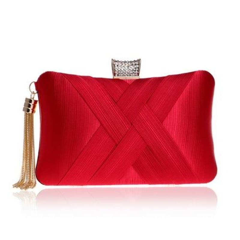 Tassel Day Clutch Bag - Ym1185Red - Clutch