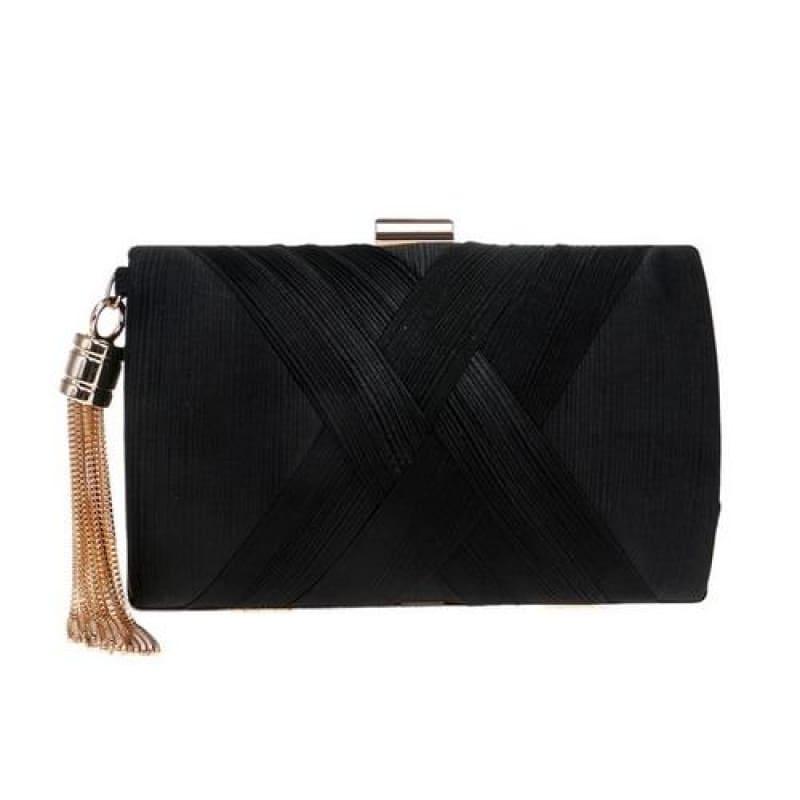 Tassel Day Clutch Bag - Ym1215Black - Clutch