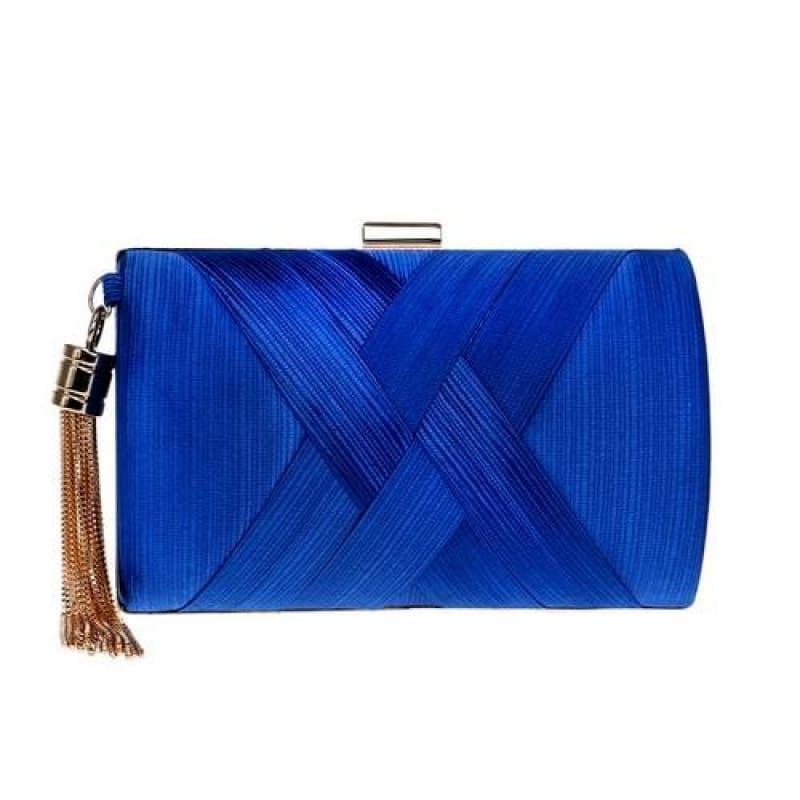 Tassel Day Clutch Bag - YM1215blue - Clutch