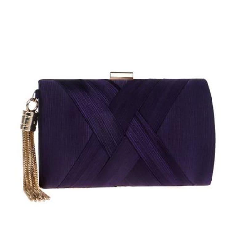 Tassel Day Clutch Bag - Ym1215Purple - Clutch