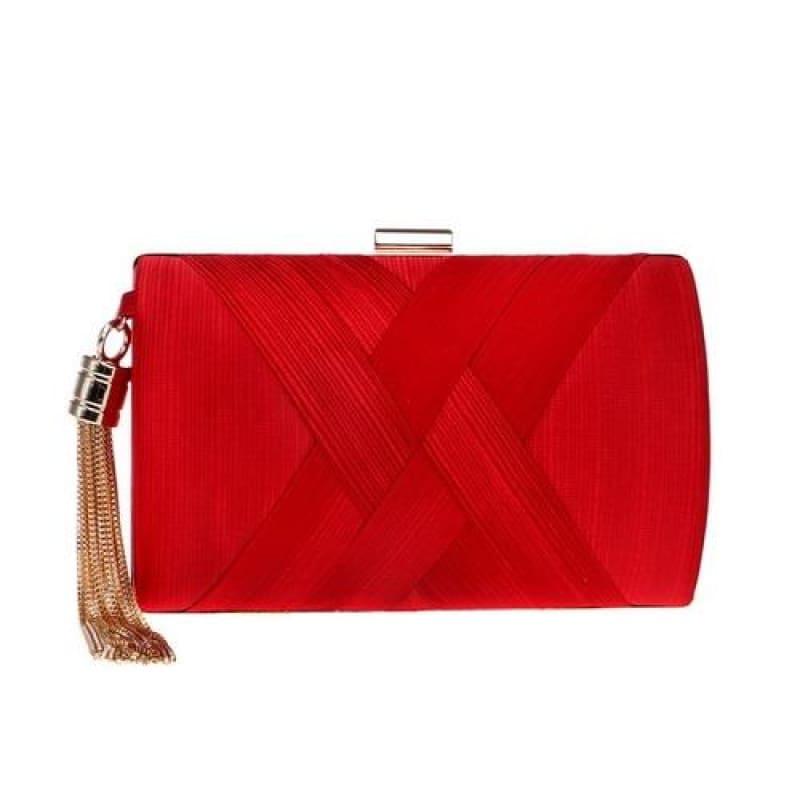 Tassel Day Clutch Bag - Ym1215Red - Clutch