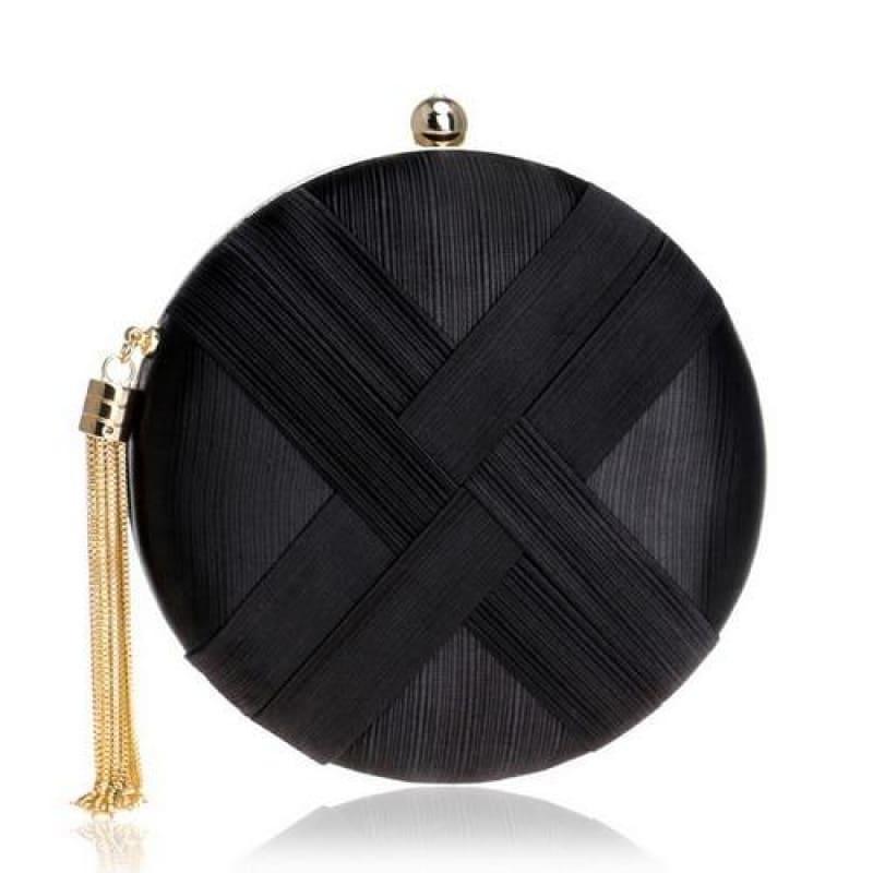 Tassel Day Clutch Bag - YM1225black - Clutch