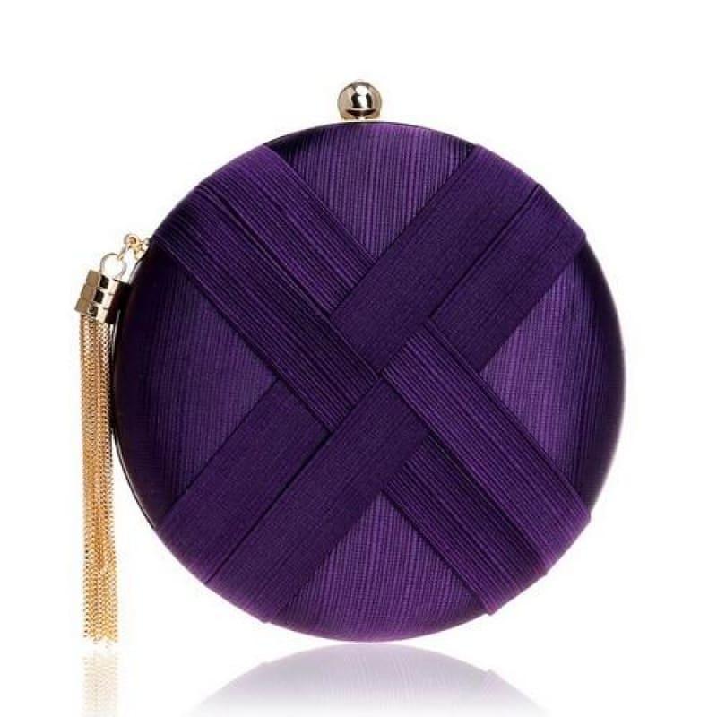 Tassel Day Clutch Bag - YM1225purple - Clutch