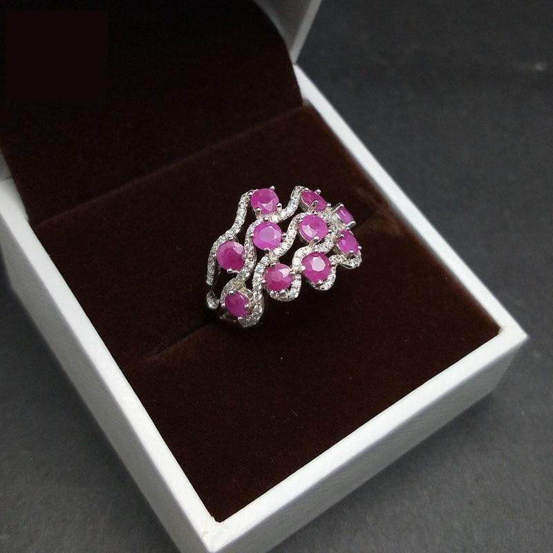 TBJ Romantic design natural diffusion Ruby gemstone ring good making ring in 925 sterling silver for women as a gift