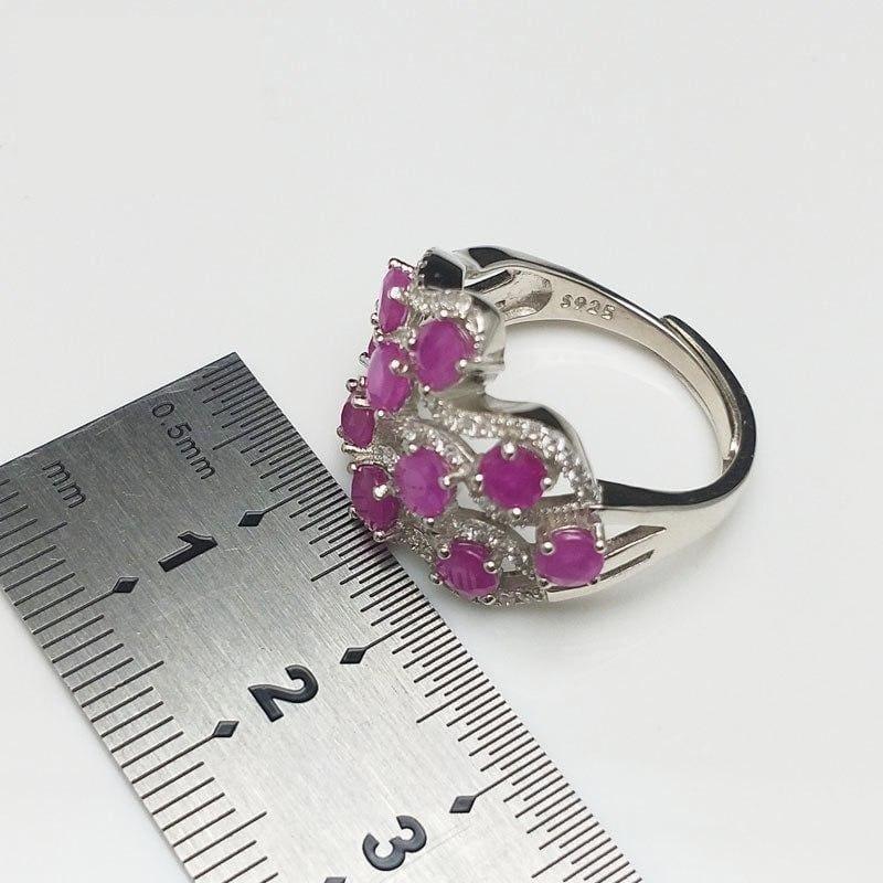 TBJ Romantic design natural diffusion Ruby gemstone ring good making ring in 925 sterling silver for women as a gift