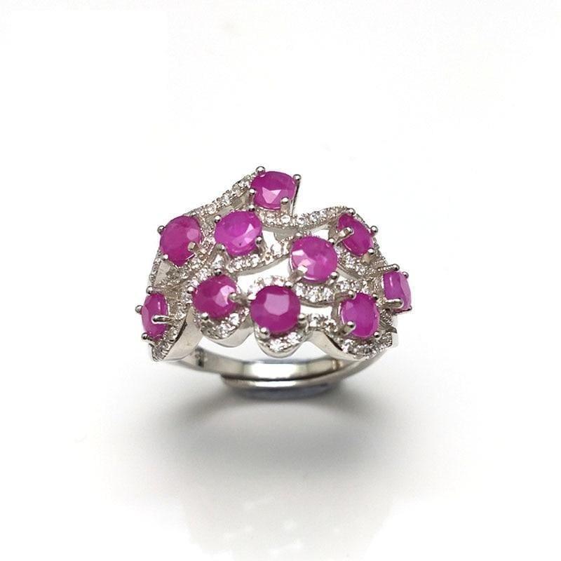 TBJ Romantic design natural diffusion Ruby gemstone ring good making ring in 925 sterling silver for women as a gift