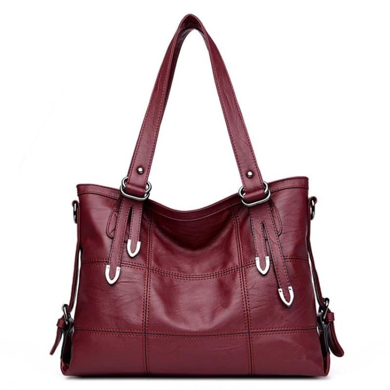 Top-Handle Bags Casual Tote Bag - RED WINE - HandBag