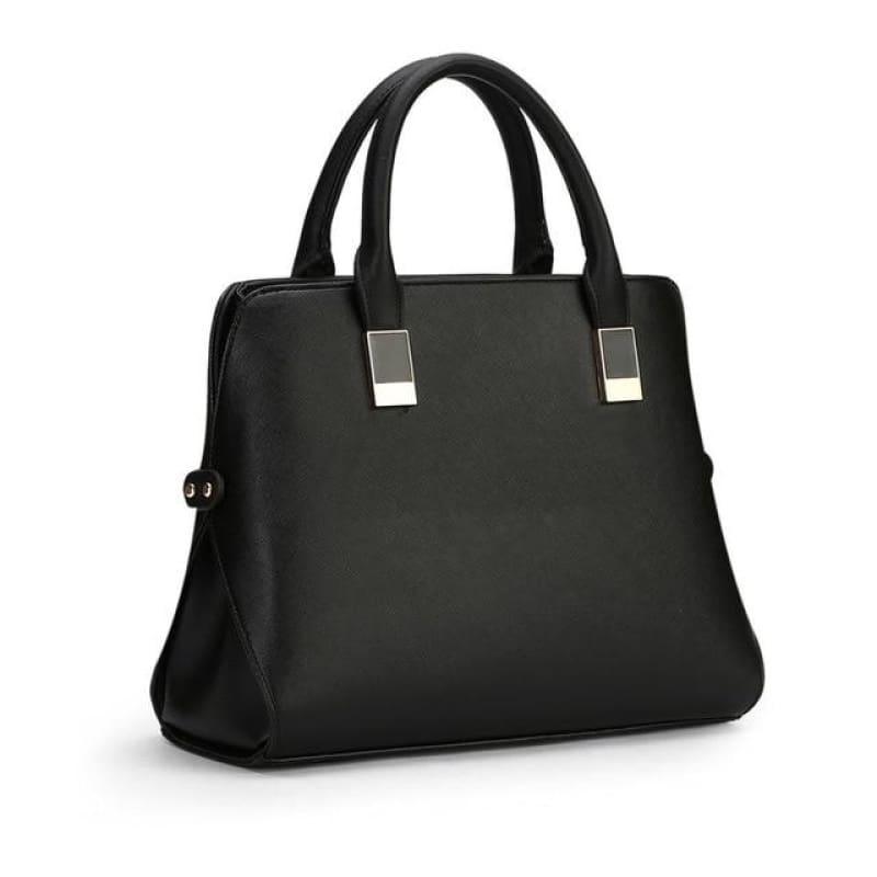 Top-Handle Fashion Ladies Luxury Designer Women Messenger Shoulder Bag - Black - Handbag