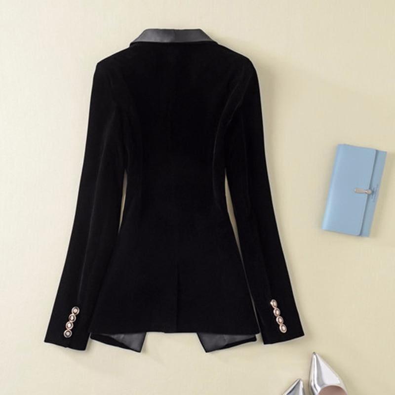 Tuxedo Velvet Blazer Womens Jacket - Jackets