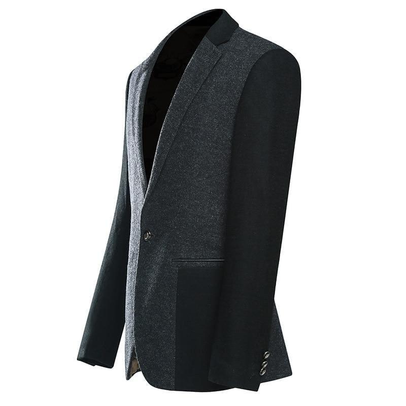 Vintage Classic Single Button Wool Mens Blazer Jacket - Mens jacket