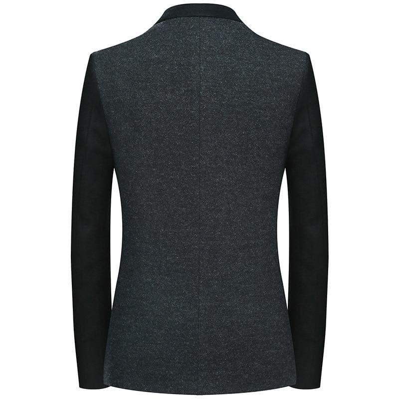 Vintage Classic Single Button Wool Mens Blazer Jacket - Mens jacket