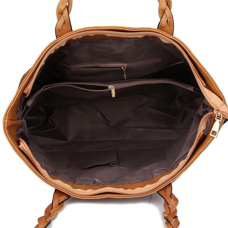 Vintage Handbag Women Leather Shoulder Tote Bag - HandBag