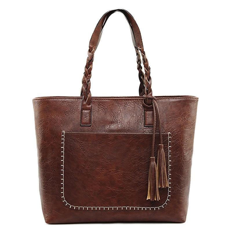 Vintage Handbag Women Leather Shoulder Tote Bag - HandBag