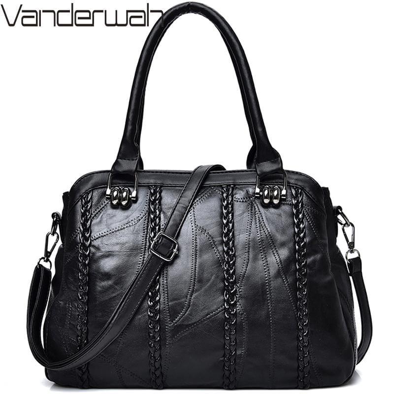 Weave Fashion Genuine Leather Sheepskin WomenHand Bag - HandBag