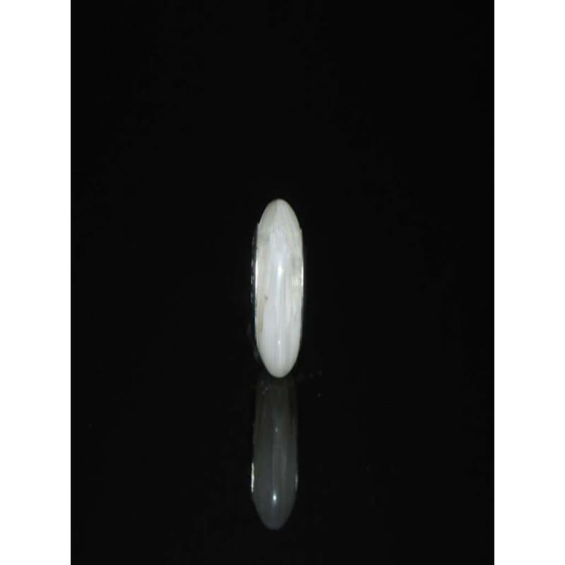 White Swirl Murano Glass Charm Bead - Charm Beads