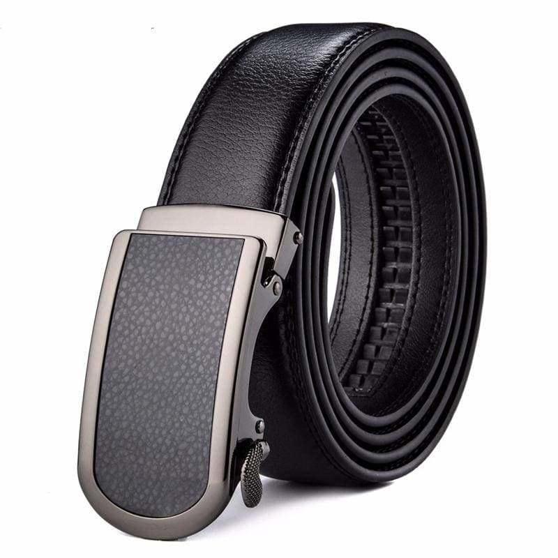 Wide Luxury Automatic Buckle Ratchet Dress Belt - belt