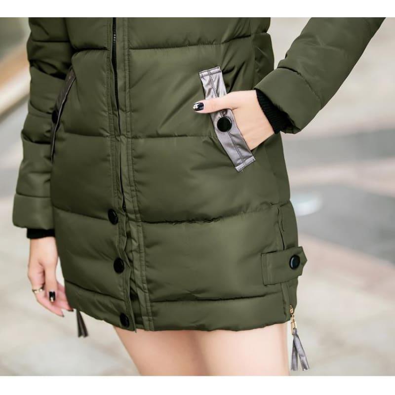 Winter Hooded Female Outerwear Parka Long Coat - Coats