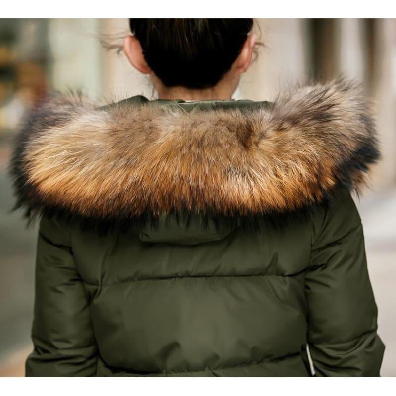 Winter Hooded Female Outerwear Parka Long Coat - Coats