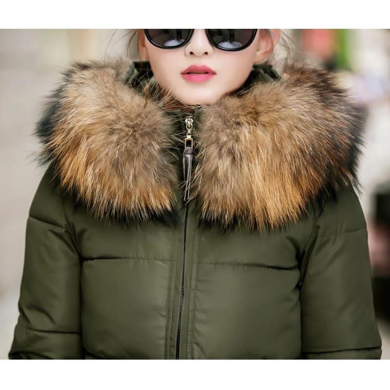 Winter Hooded Female Outerwear Parka Long Coat - Coats