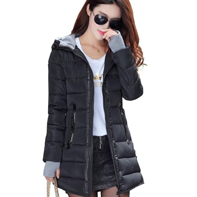 Winter Hooded Warm Candy Color Cotton Paddedcoat - Coats