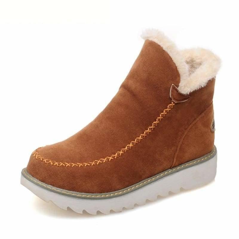 Winter Snow Platform Plush Warm Booties - Booties