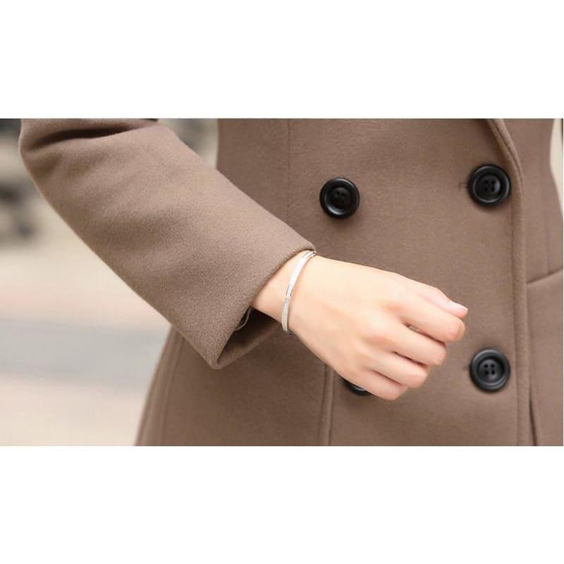 Winter Wool Coats Warm Slim Fit Fashion Casual Office Blends Coat - Coats