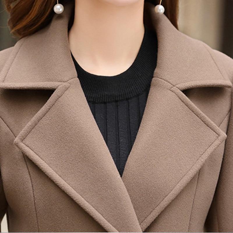 Winter Wool Coats Warm Slim Fit Fashion Casual Office Blends Coat - Coats