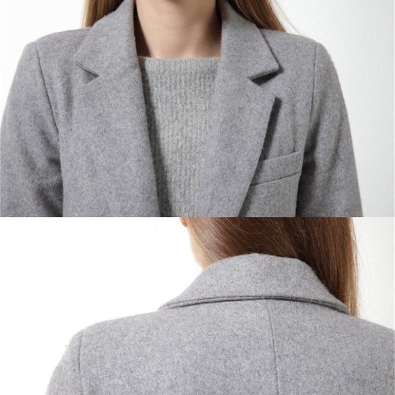 Winter Woolen Long Cashmere Coat - Coats