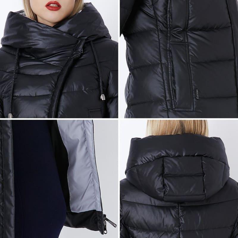 Womens Hooded Warm Parkas Bio Fluff Parka Coat - Coats