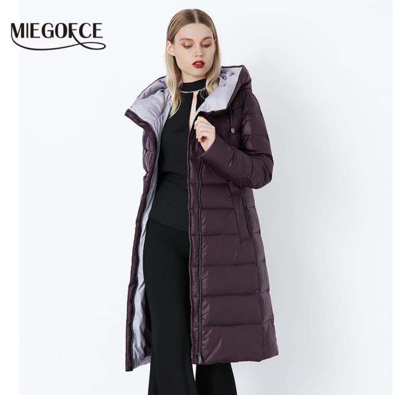 Womens Hooded Warm Parkas Bio Fluff Parka Coat - Coats