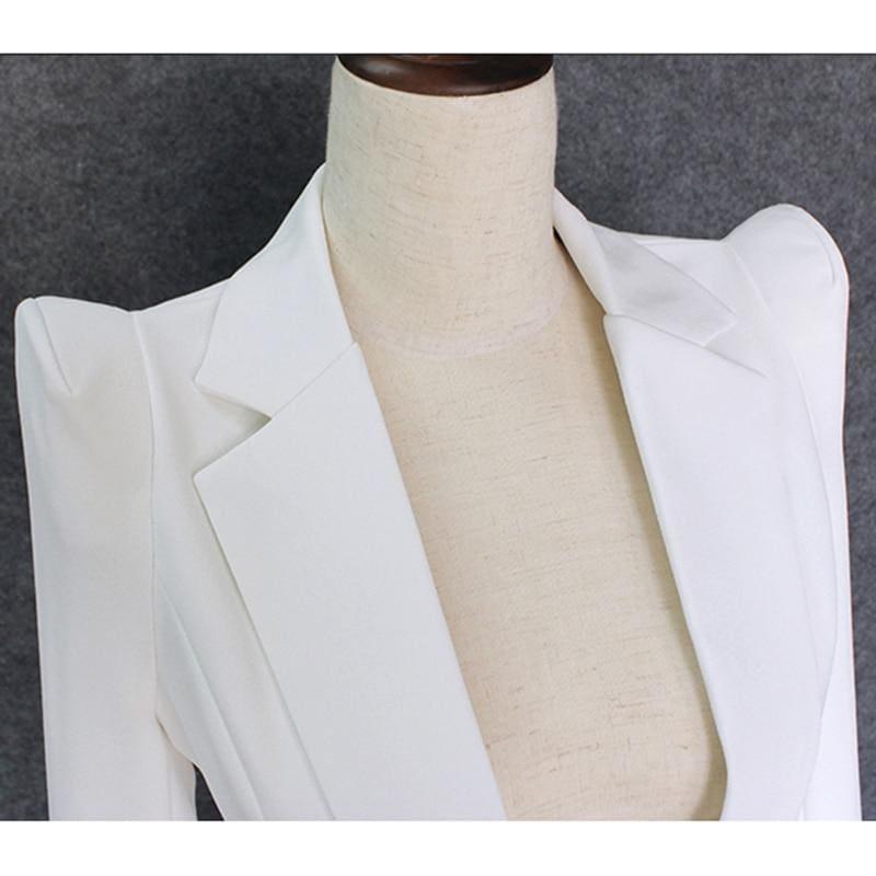 Womens Shrug Shoulder Single Button Blazer - Blazer