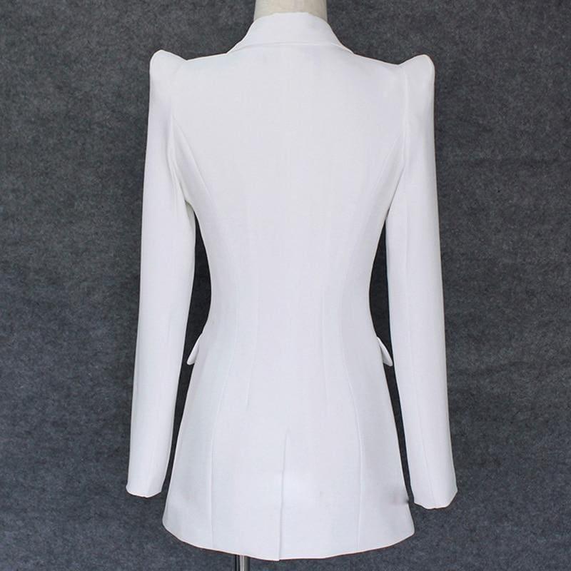 Womens Shrug Shoulder Single Button Blazer - Blazer