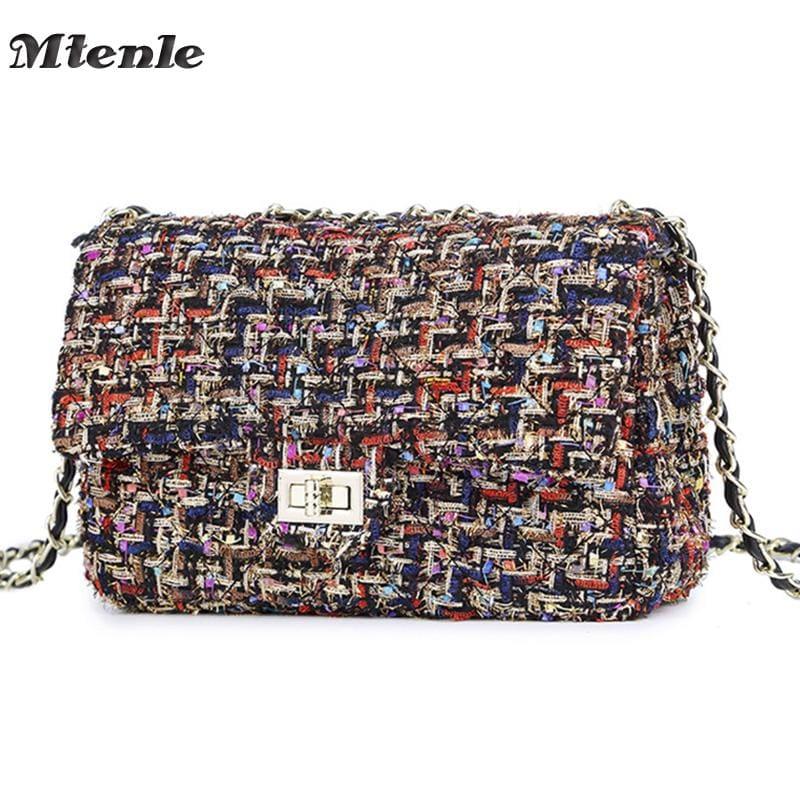 Wool Retro Shoulder Messenger Women Crossbody Bag - HandBag