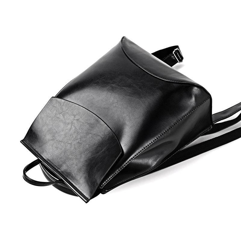 Youth Leather Backpacks Shoulder Bag - Backpacks