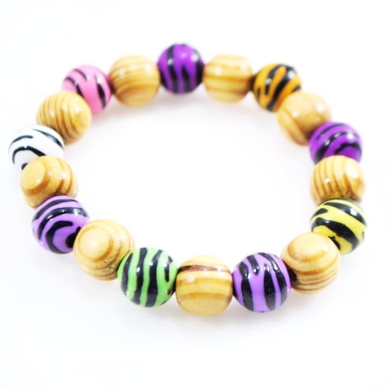 Zebra Acrylic Mix Bracelets - Handmade