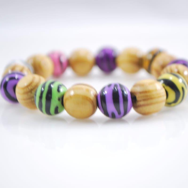 Zebra Acrylic Mix Bracelets - Handmade