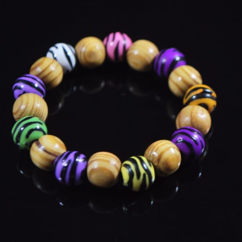 Zebra Acrylic Mix Bracelets - Handmade
