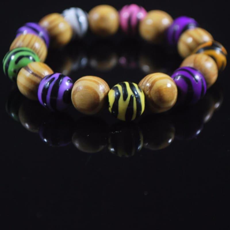 Zebra Acrylic Mix Bracelets - Handmade